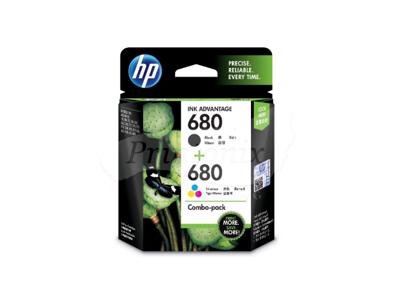 HP 680 Combo Black + Tri color Original Ink Advantage Cartridges