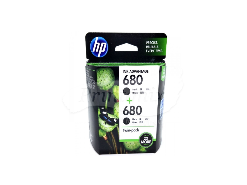 HP 680 Twin Pack Black Original Ink Cartridge