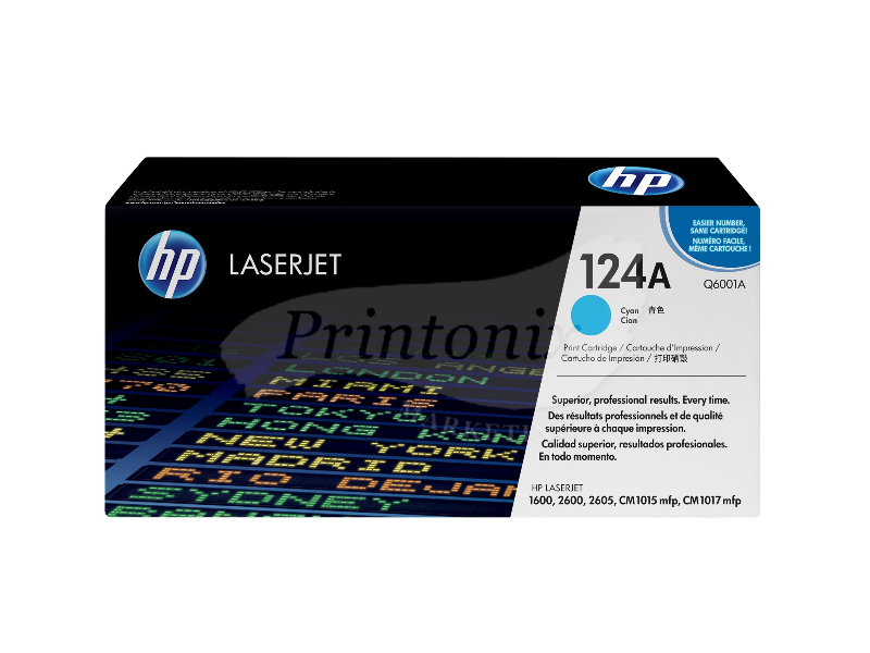 HP Q6001A (124A) Cyan Original Toner Cartridge