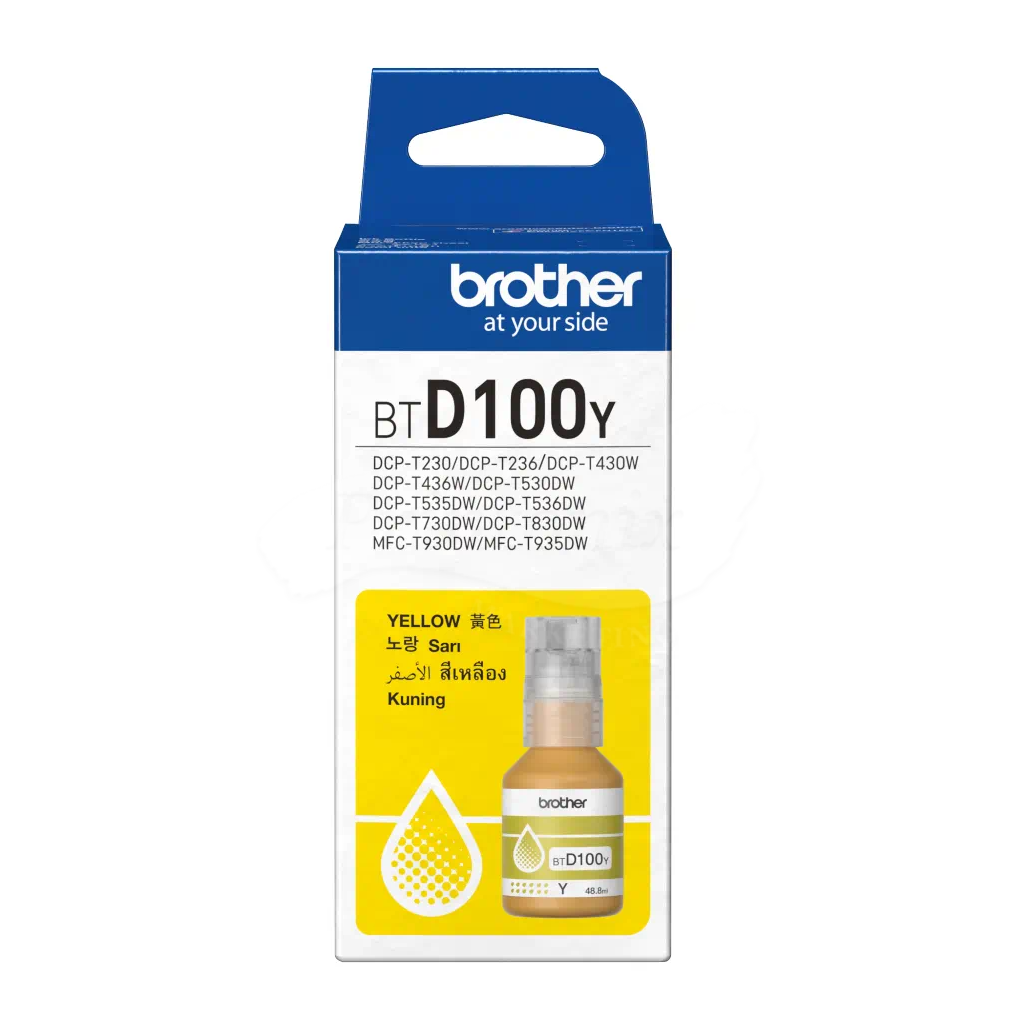 Brother BTD100 Yellow Ink Bottle